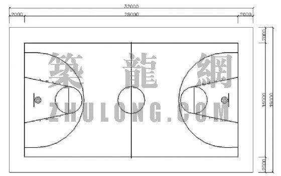 篮球场地标准尺寸图纸详细介绍