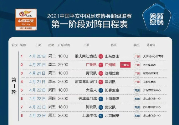 18轮中超转播 2021中超第1轮转播计划-第2张图片-www.211178.com_果博福布斯